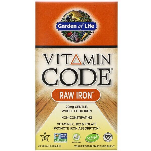 Garden of Life Vitamin Code RAW Iron فيتامين الحديد